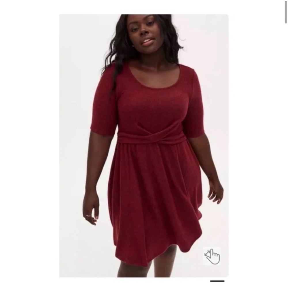 TORRID Red Sweater Dress Size - Picture 2 of 8